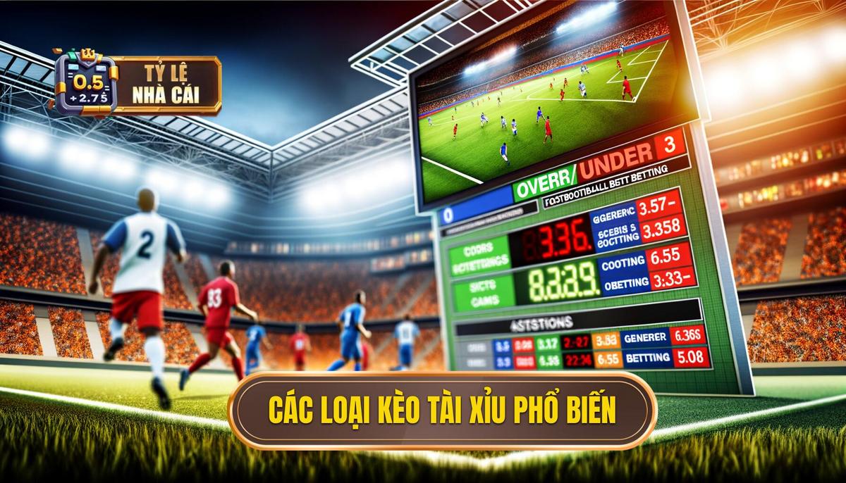 Các loại kèo tài xỉu bóng đá phổ biến